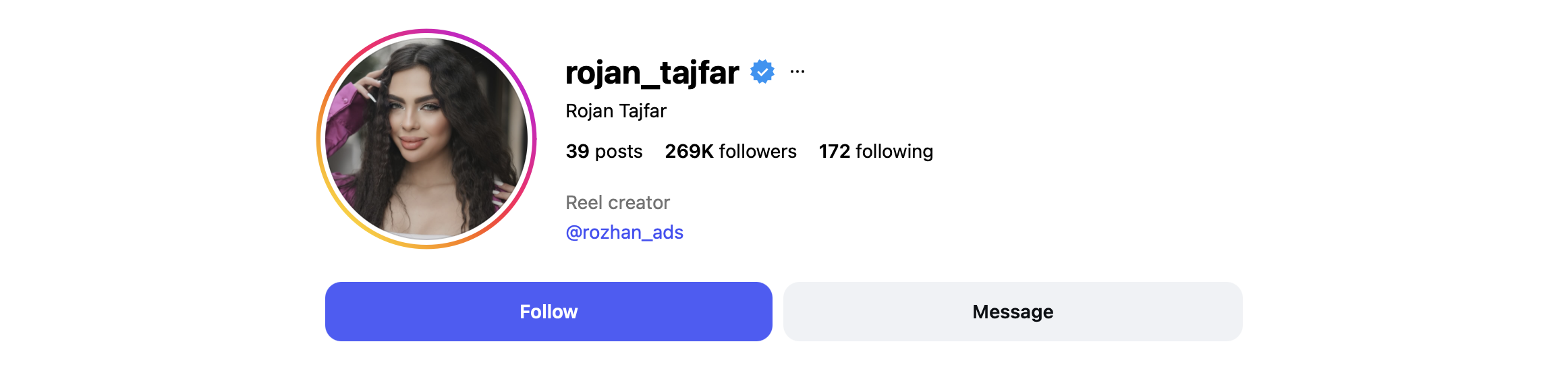 اینستاگرام روژان عشق ابدی